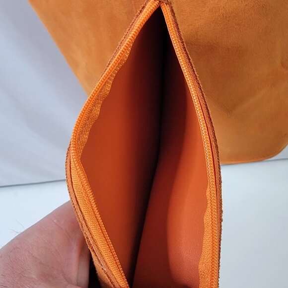 Laila by Geir Ness Burnt Orange Faux Suede Bucket Bag – Nordic Minimalist Style - Picture 8 of 10